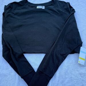 Zella All Day Black Active Wear Long Sleeve Shirt, Size XL Never Been Worn